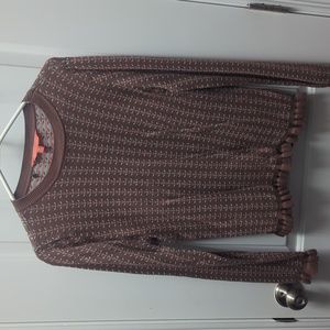 Modcloth Brown Flower Sweater